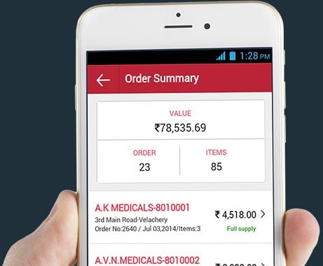 Real time stock information for distribution business